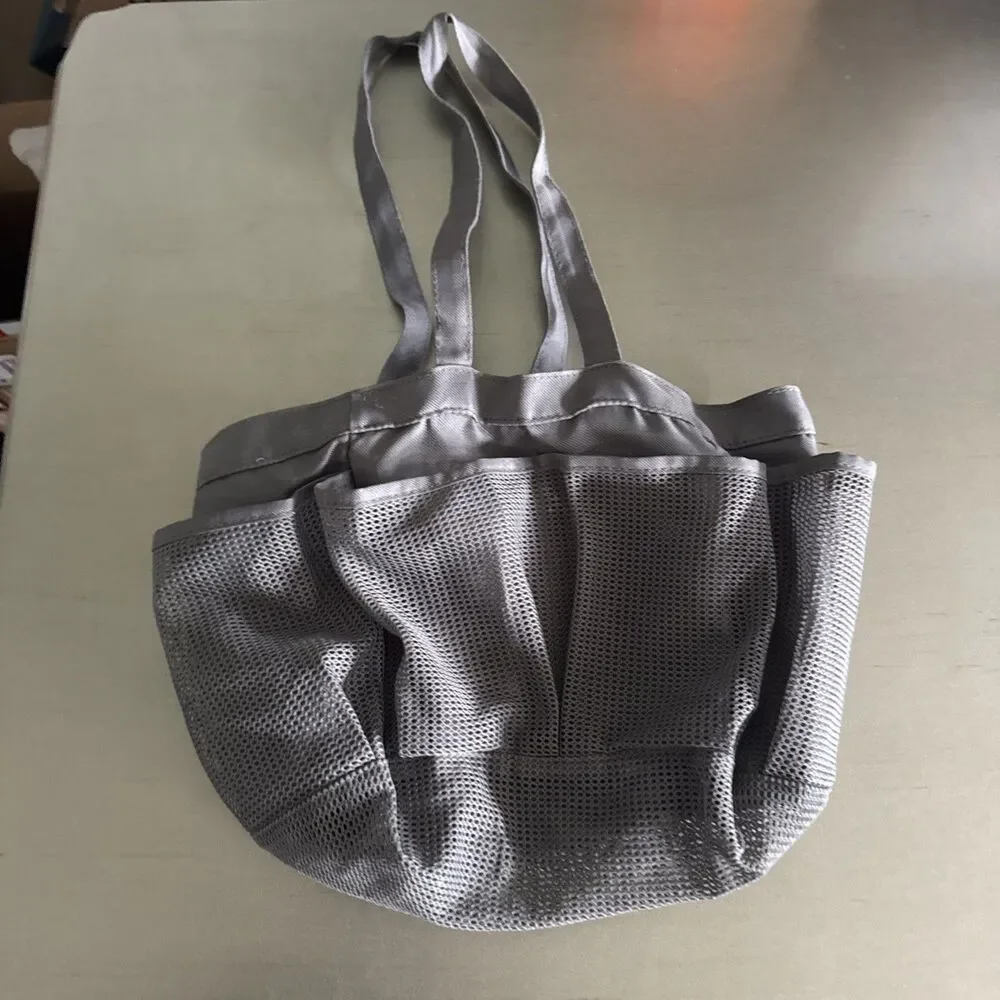 Bathroom Caddy Shower Tote Bag, Small, Gray, Mesh